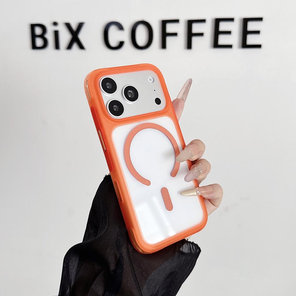 Foreign trade four-corner airbag magnetic mobile phone case is suitable for Apple 17PROMAX trend 17PRO high-end 16PRO.