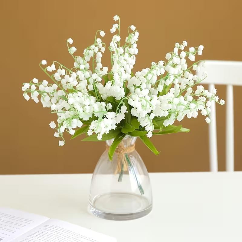 6X Artificial Faux Lily of The Valley Bouquet Outdoor Wedding Flower Decor