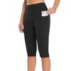 Pantaloncini con tasche da allenamento per motociclisti da yoga a vita alta da donna, leggings atletici