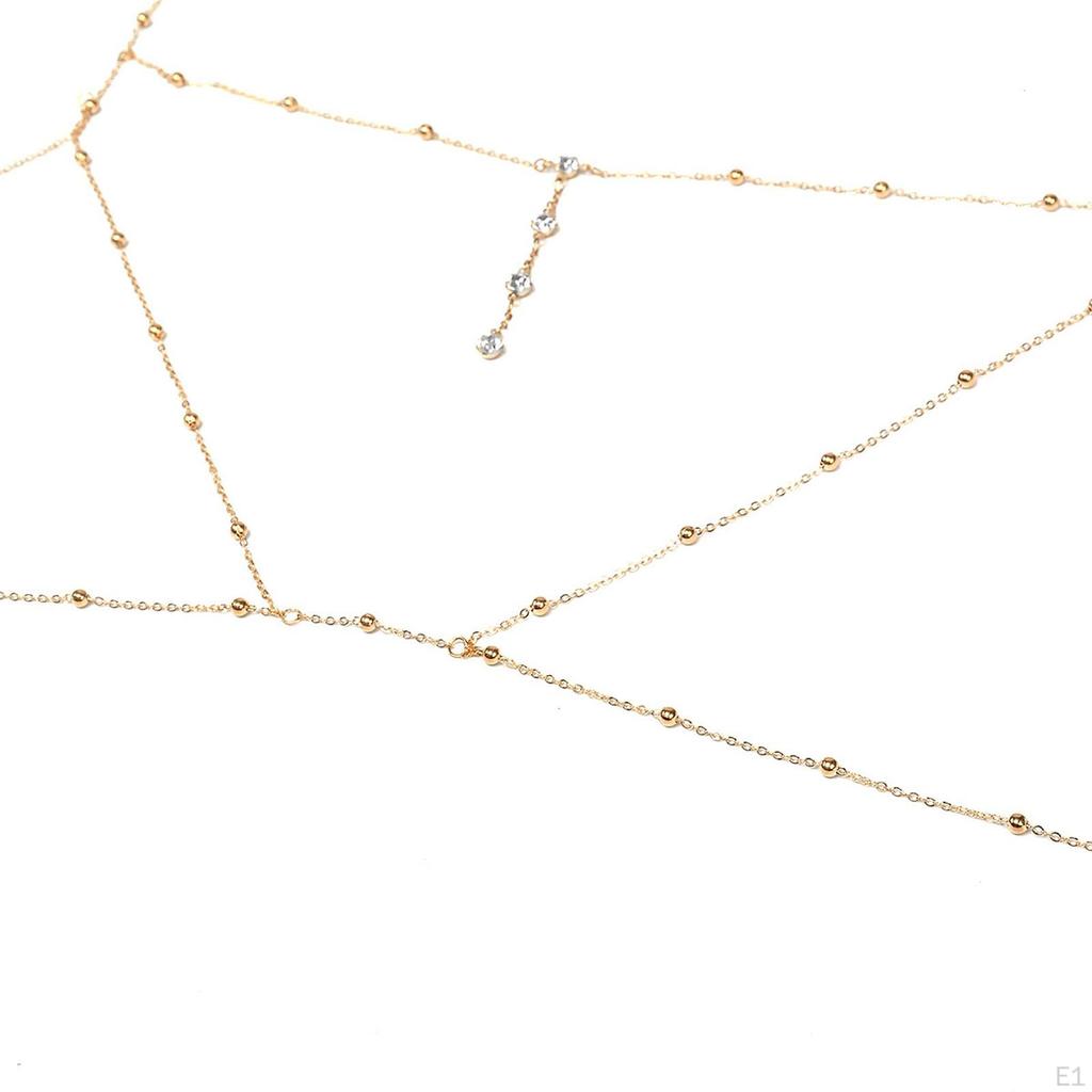 Elegant Copper Bead Body Chain for Women's Beachwear