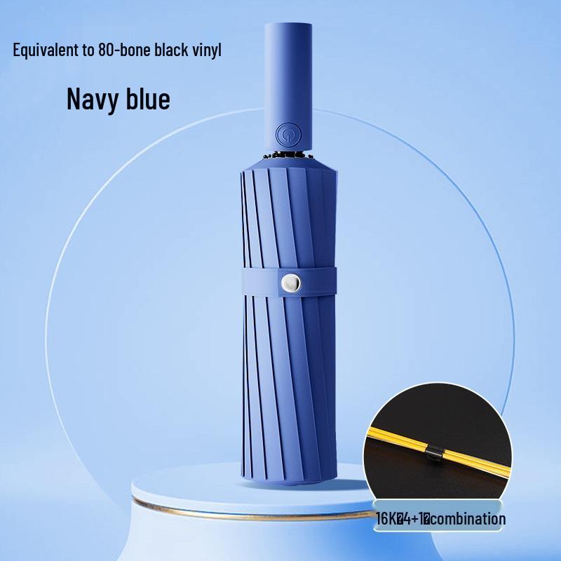 Large Windproof Automatic Folding Umbrella for Men and Women - Reinforced, Dual-Use for Sun and Rain