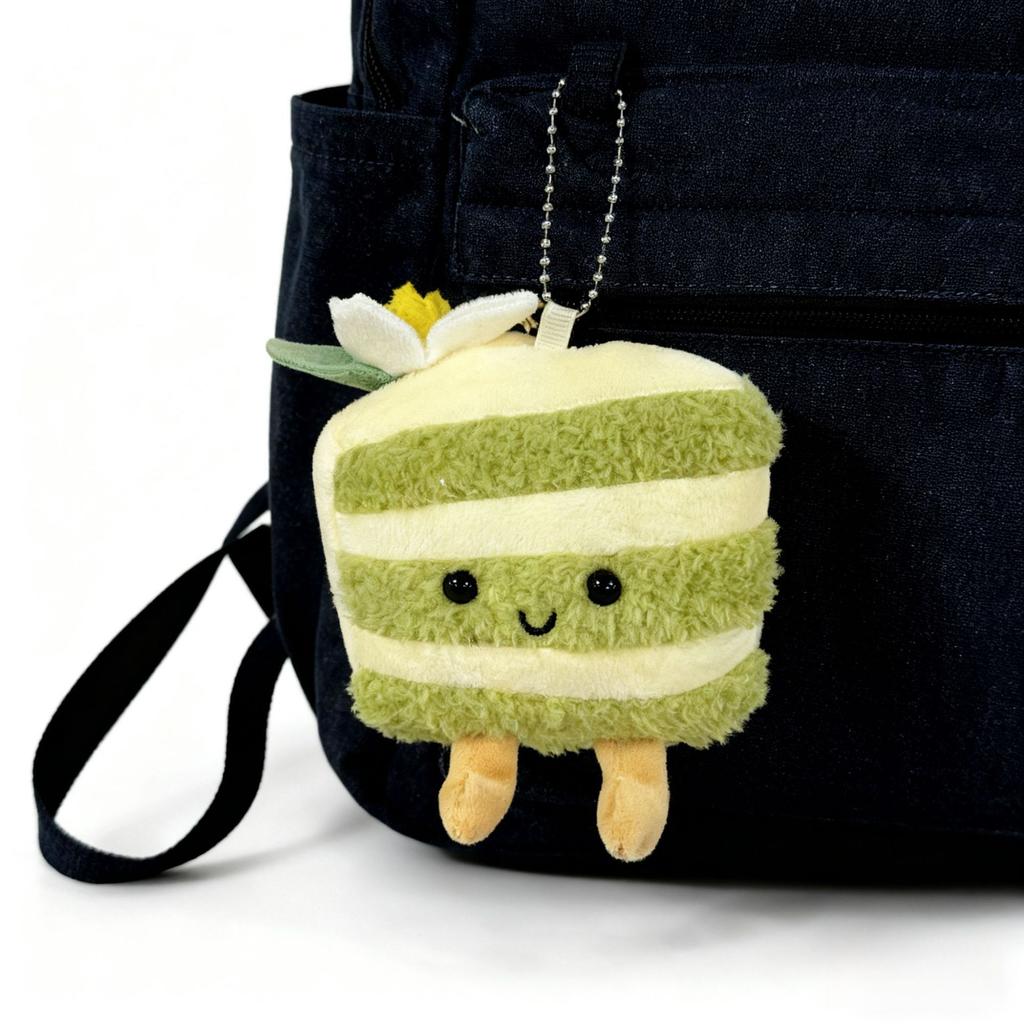 Cartoon Birthday Cake Series Keychain Cute Soothing Decoration Companion Plush Doll Soothing Toy Christmas Holiday Gift
