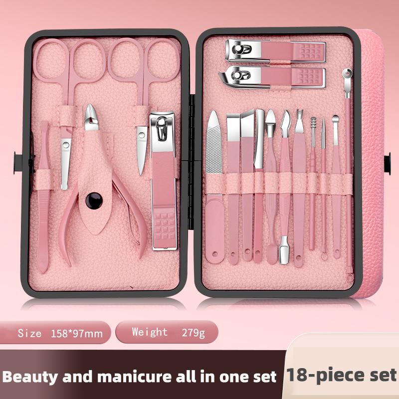 24 Piece Stainless Steel Luxury Nail Clipper Set with Dead Skin Pliers, Complete Set of Nail Tools, Durable Beauty Care Tools