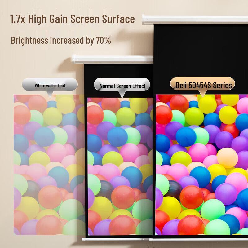 Deli 50454S 100-inch 16:9 Electric Projector Screen