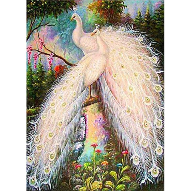 5D DIY Diamond Painting Peacock Animal Wall Cross Stitch Full Round Drill Mosaic Diamond Embroidery