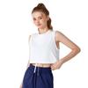 MORGEN SKY Yoga UV Tank Short Side Relaxed YD295 Top Women's Sportswear, Wear, Protection, UPF50+, Top, Sleeveless, Midriff-Baring, Slit, Pants,