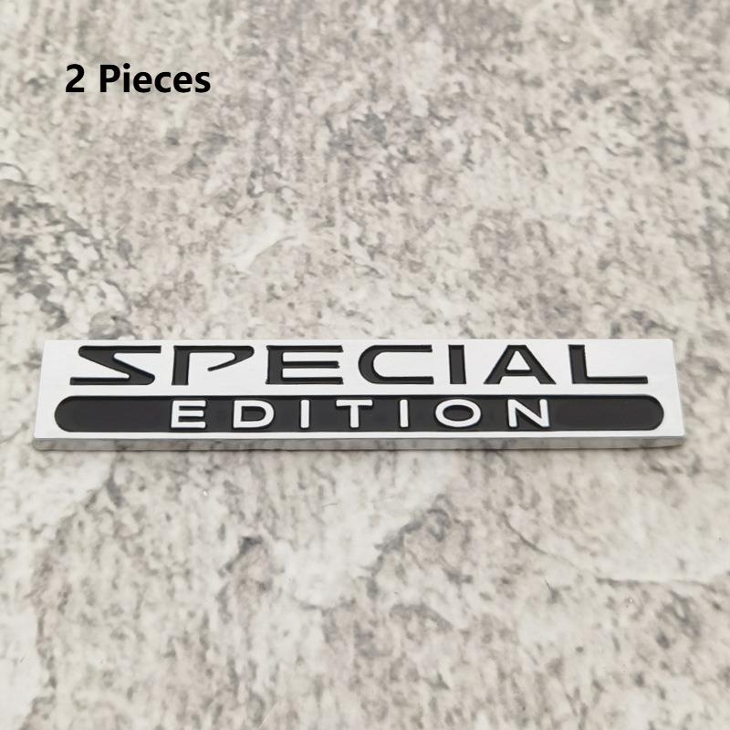 2Pcs 3D Zinc Alloy SPECIAL EDITION Emblem Car Fender Badge Trunk Decal SPECIAL EDITION Stikcer Car Accessories for Car Truck SUV