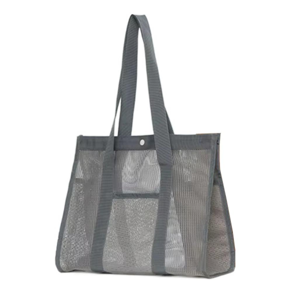 Large-Capacity Beach Toy Baskets Drawstring Portable Bath Storage Bag Travel Wash Tote Bag  Family