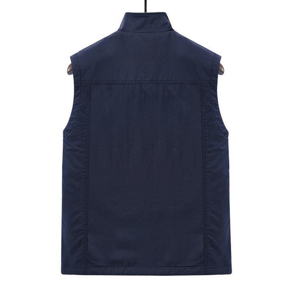 Reversible Sleeveless Jacket Men's Vest Coat Winter Waistcoat Thick Warm Fleece Workwear Tops Cargo Vest Windbreaker New Fashion