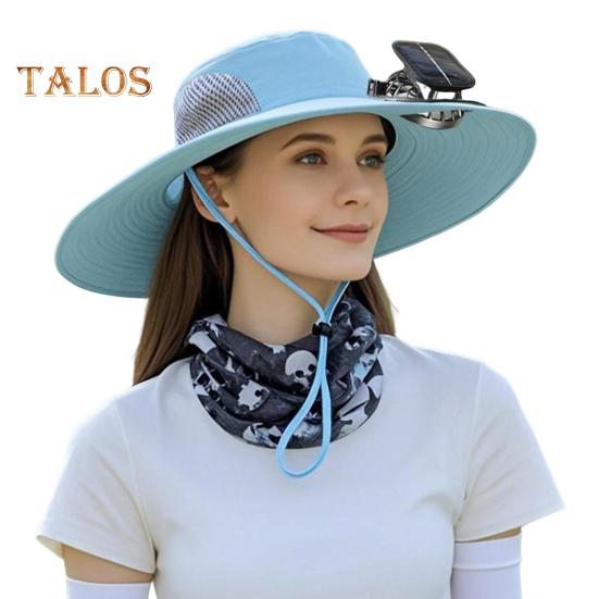 Pălărie cu ventilator solar UPF 50+ Pălărie cu protecție UV cu ventilator detașabil Respirabil Bărbați Femei Vară Activități în aer liber Pescuit Căciulă de soare cu boruri late