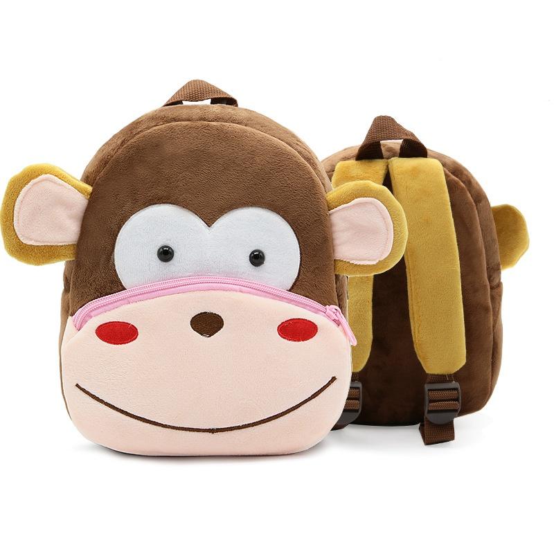 3D Cartoon Plush Children Backpacks Kindergarten Schoolbag Animal Kids Backpack