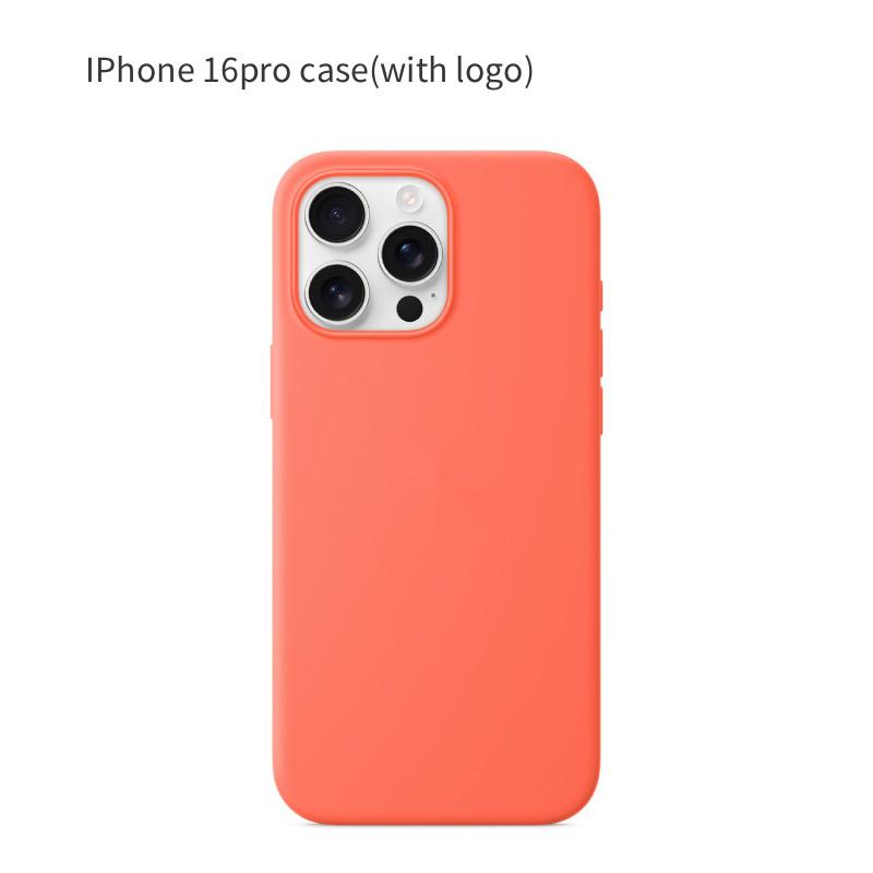 Iphone16 Pro For Solid Color Magnetic Silicone Phone Protective Case With Logo
