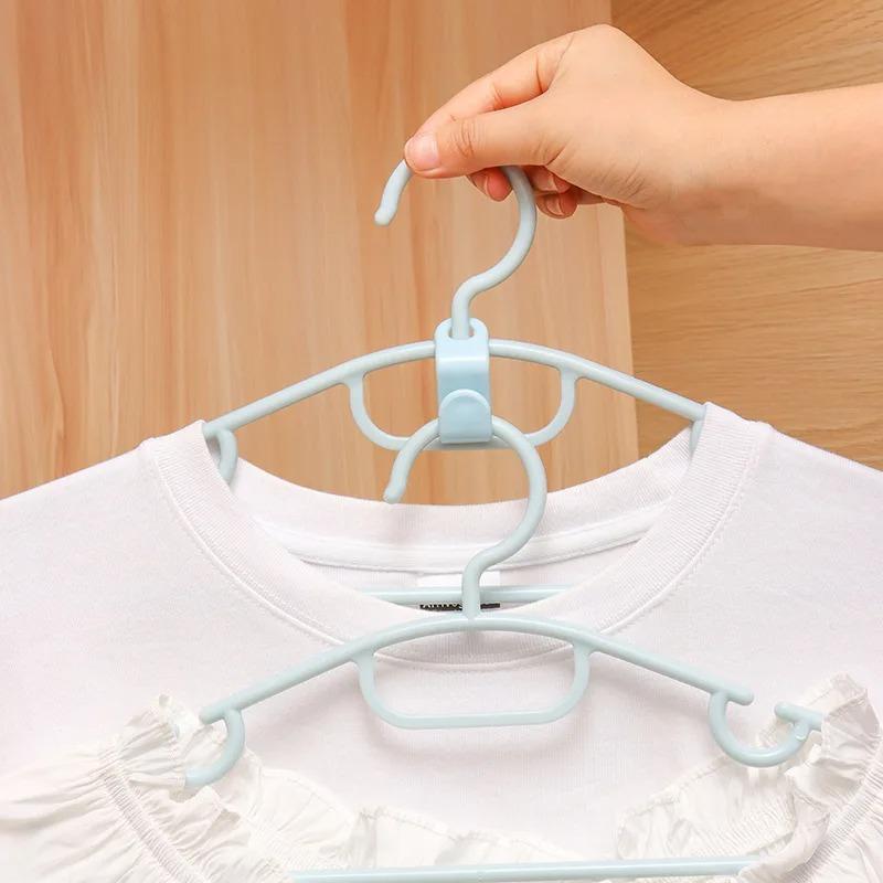 Mini Hanger for Wardrobe Connector Hangers Save Wardrobe Space Hook Up Cascading Plastic Coat Organizer Clothing Storage Home
