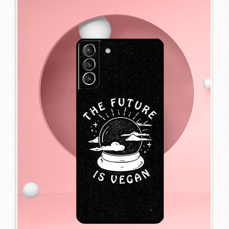Go Vegan Case For Samsung Galaxy S24 Ultra S22 Plus S20 S21 FE S8 S9 S10 Note 10 20 S23 Ultra Cover