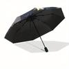 Starry Night Moon & Stars Decorative PlateUmbrella, Portable 3-Fold Compact Umbrella,Christmas Gift ES545