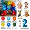 127 Stück Cartoon Paw Patrol Thema Luftballons Zahlenballon Kinder Geburtstagsfeier Dekoration Baby Geschenk Feier Chase Skye Ballons