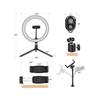 18 tums Ring Light med Stativ & Telefonhållare - Dimbar LED-bordslampa för Smink, Videor & Livestreaming