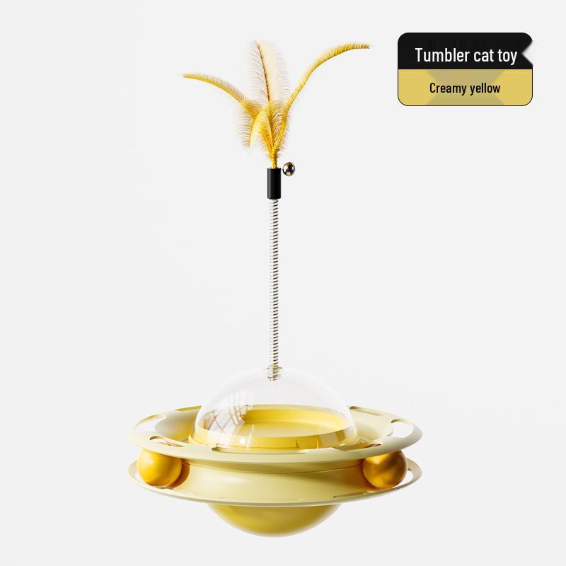 Pet Supplies Roly-Poly Cat Turntable Toy: Self-Amusement, Decompression, Multiple Play Methods, and Teaser Stick