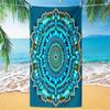 1 Stück Weißes Mandala-Print Mikrofaser Strandtuch - Übergröße Schnelltrocknend Leicht Sandfrei Yogamatte & Decke für Reisen, Pool