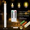 Flameless Taper Candles with Remote Control 10.6inch Battery Operated LED Candlesticks Flickering Candles for Christmas Wedding