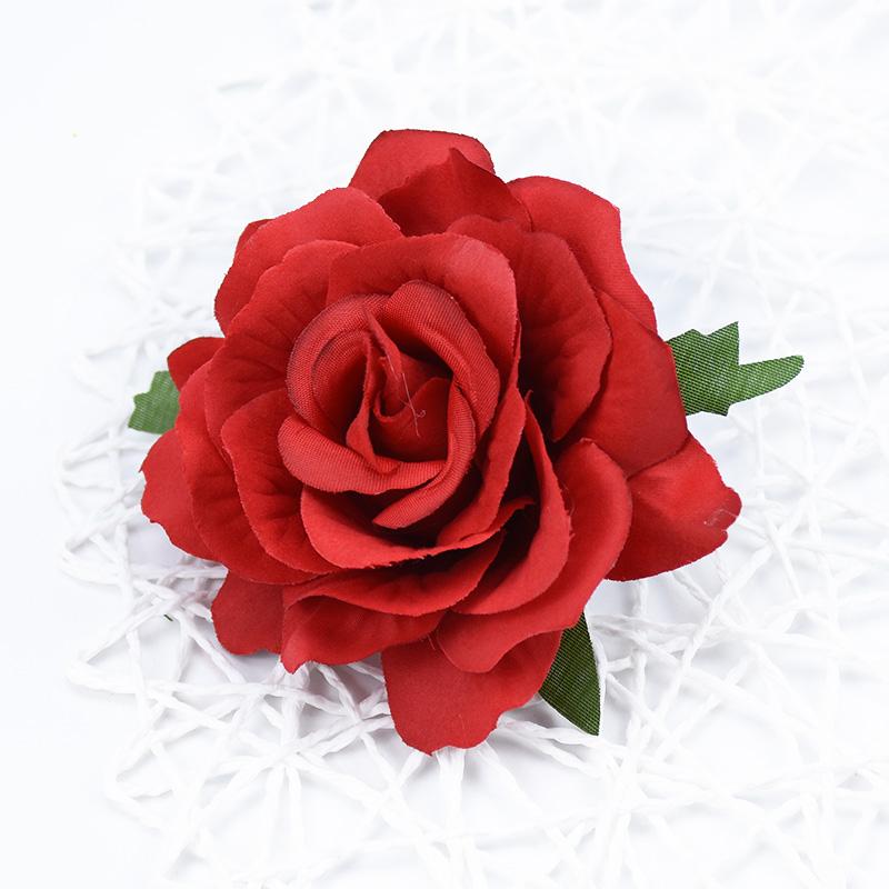 10 cm Hohe Qualität Seidenrosen Blumenwand Hochzeit Heimdeko Weihnachten DIY Brosche Brautaccessoires Ausverkauf Künstliche Blumen