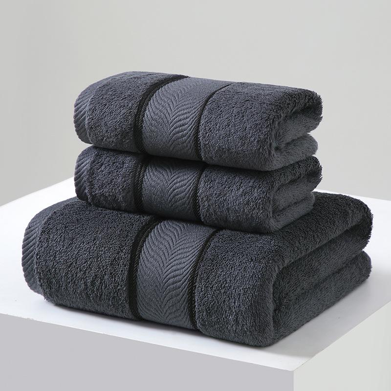 Premium All-Cotton Bath Towel: Thick, Soft, Absorbent, Antibacterial, Embroidered for Household and Hotel Use