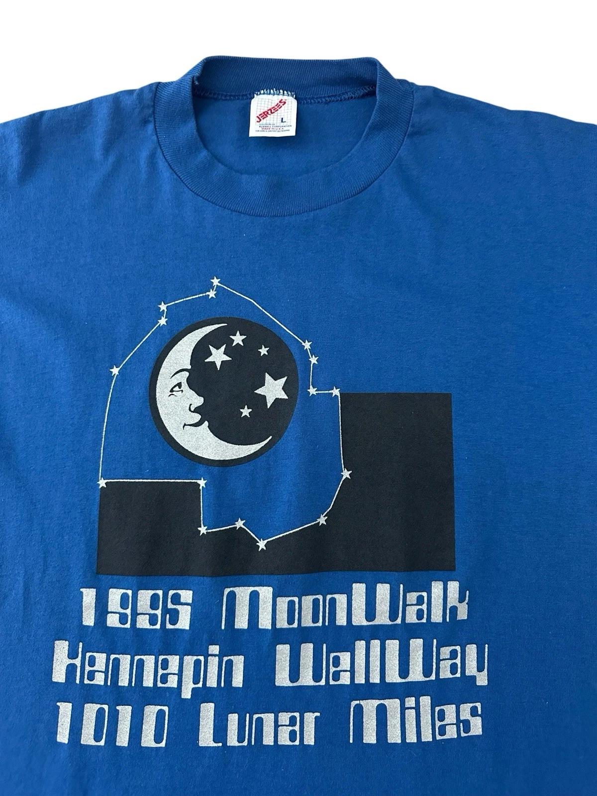 

Vintage 1995 Moonwalk T Shirt Men’s Large Minneapolis Minnesota USA Blue 90’s XL