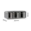 Horizontal and Vertical Dual-purpose Three-grid Seasoning Box Wall-mounted Kitchen Seasoning Spice Jar Seasoning Storage Box Set
