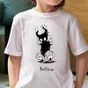 Hollow Knight Silksong Printed Kids Tshirt Summer Crew Neck Short Sleeve Tee Boys Clothes Casual Anime Tops Childrens Clothing