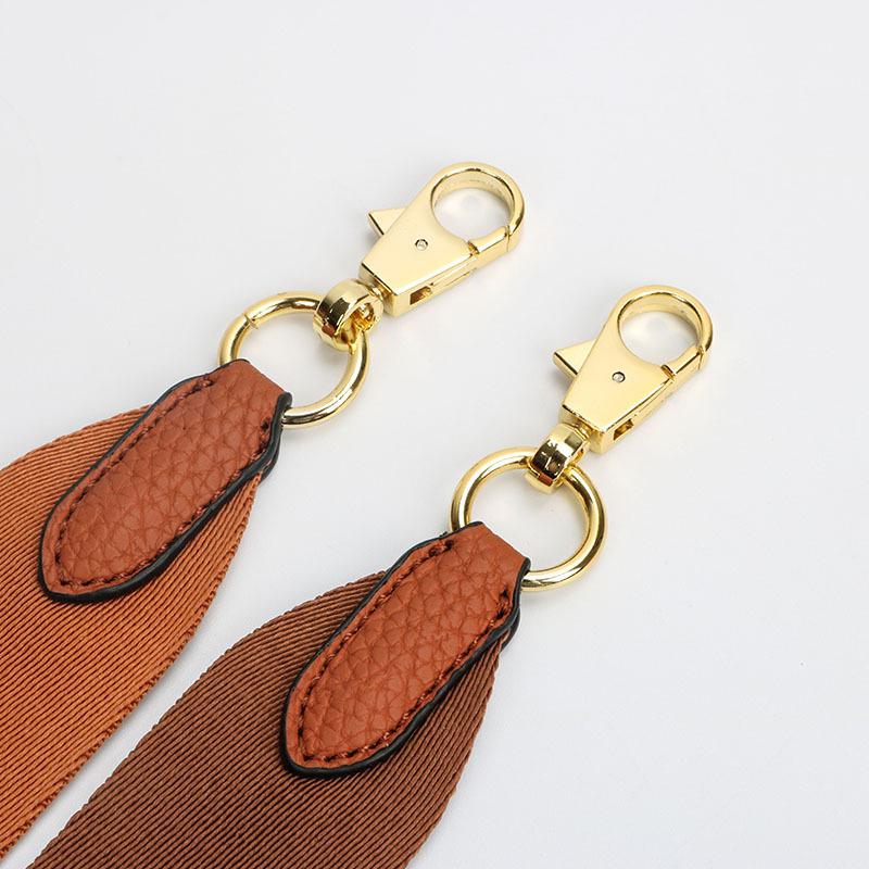 Evelyne Cotton Canvas & Cowhide Leather Crossbody Bag Strap