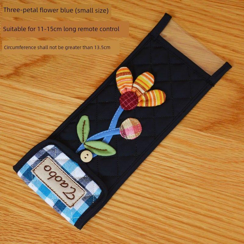 

Handmade Cute Dustproof Cover Non-Blocking Fabric Three-petal flower blue small size