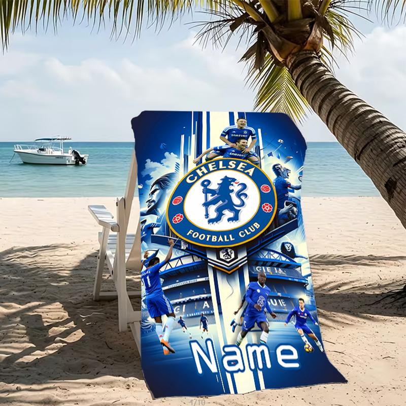 Customizable personalized beach towels Chelsea F.C themed designs.Suitable for the beach, yoga, sports;ideal as beach accessories