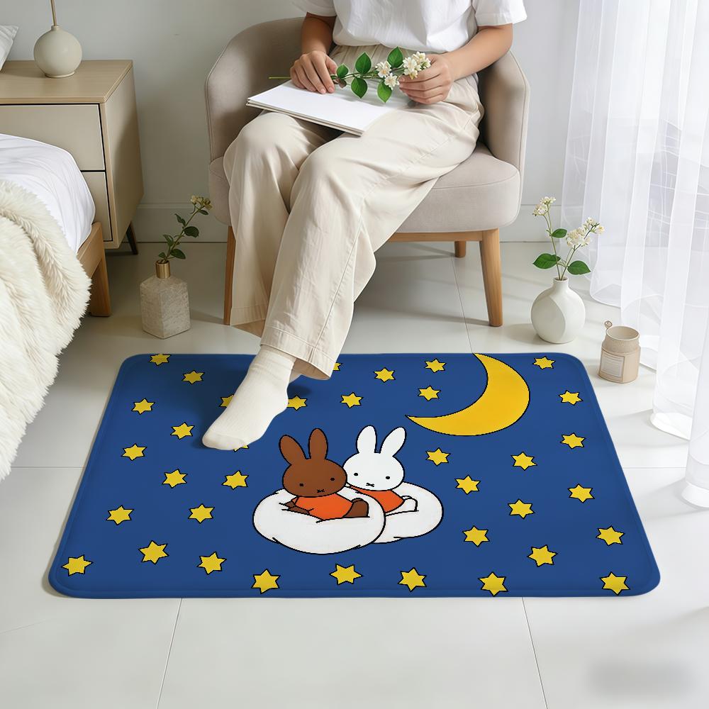 Cartoon Rabbit Cute M-Miffy n-nijntje Home Bedside Rug Kitchen Bath Floormat Hallway Balcony Carpet Entrance Doormat hogar Decor