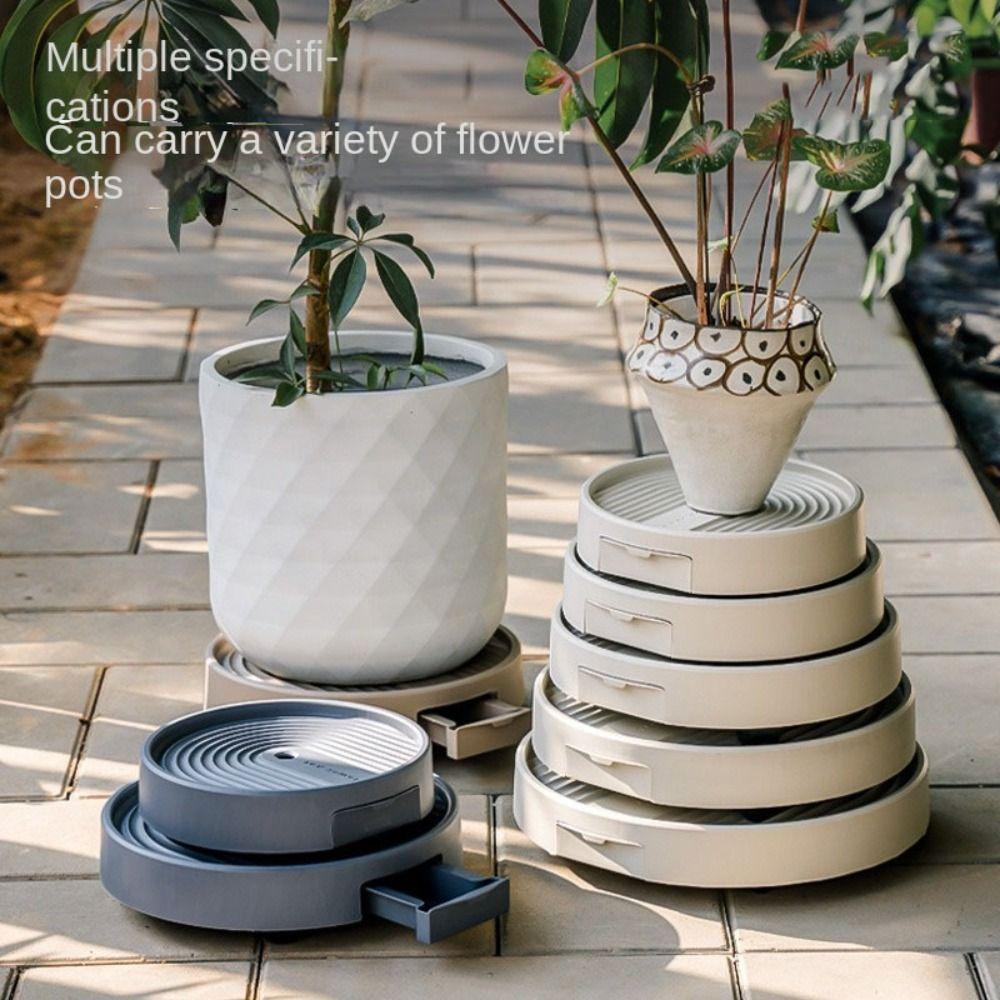 Universal Wheel Rolling Plant Tray Heavy Duty Flowerpot Tray Portable Plants Pots Holder  Home Use