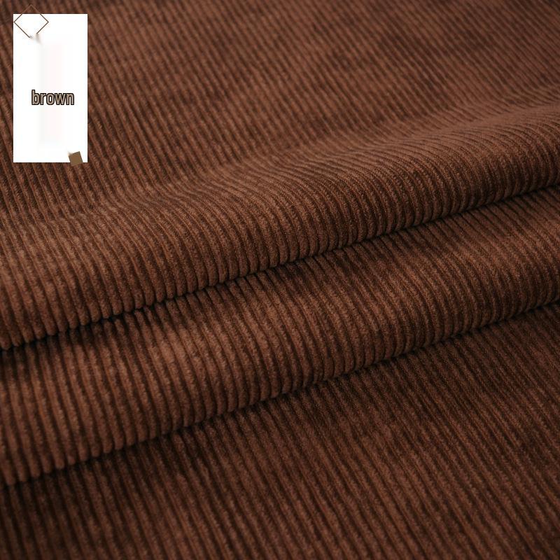 Solid-Color Ribbed Corduroy Jacket and Shirt-Smock in Silk Fabric