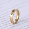 High-End Stainless Steel Titanium Couple Rings - No Fade, Plain Design