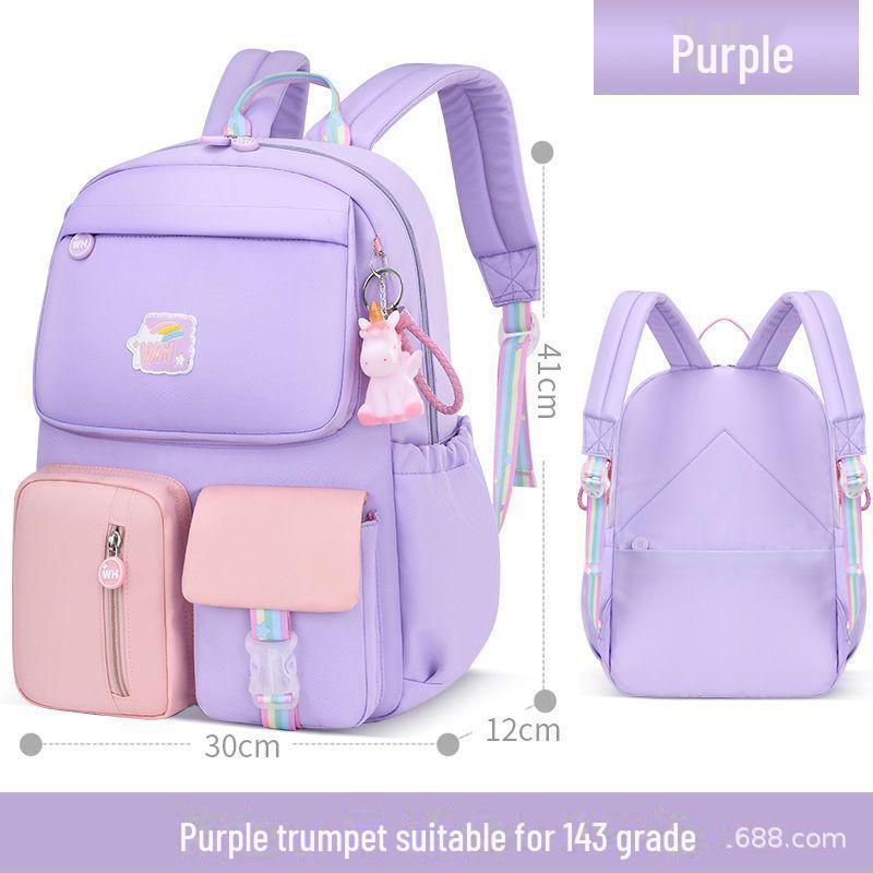 Stylish Lightweight School Backpack for Kids - Large Capacity, Spine Protection, Gender Neutral