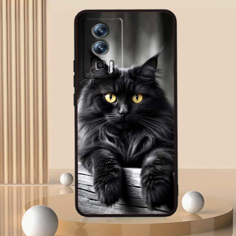 

Аниме мультяшный кот иллюстрация Для Xiaomi Redmi 12 13C 12C 13 10C 9T A2 9A 9C 7A Note 10S 8T 10 9 8 Pro 4G 5G Черный чехол для телефона Redmi Note 8T
