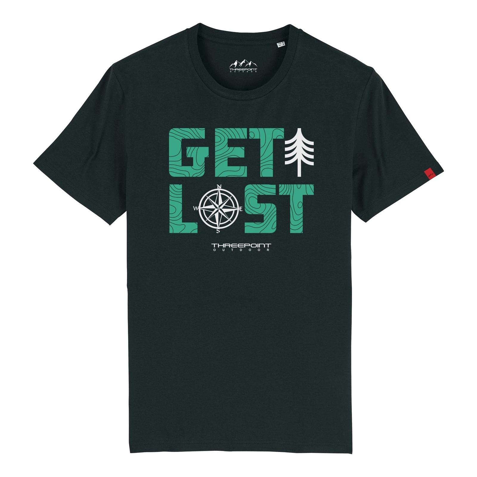 Threepoint Outdoors Black  Get Lost  T-Shirt M