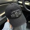 Hat Women's Spring and Autumn American Retro Denim Embroidered Baseball Cap Unisex Cap Versatile Sunscreen Sun Hat