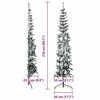 VidaXL Demi Sapin de Noël Artificiel Mince avec Neige Floquée Arbre de Noël Décoration de Vacances Ornement de Noël 344607
