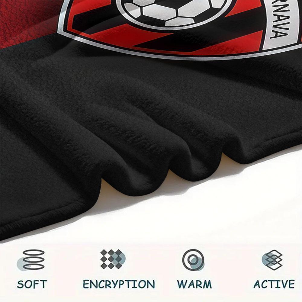 1PC FC Spartak Trnava Patterned Flannel Blanket Suitable For All Seasons for Home Decor Warmth and Comfort Gifts Holiday Present