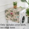 Grey Geometric Refrigerator Cover Cloth Single Refrigerator Dust Cover Rural Refrigerator Towel Drum Washing Machine Cover Towel
