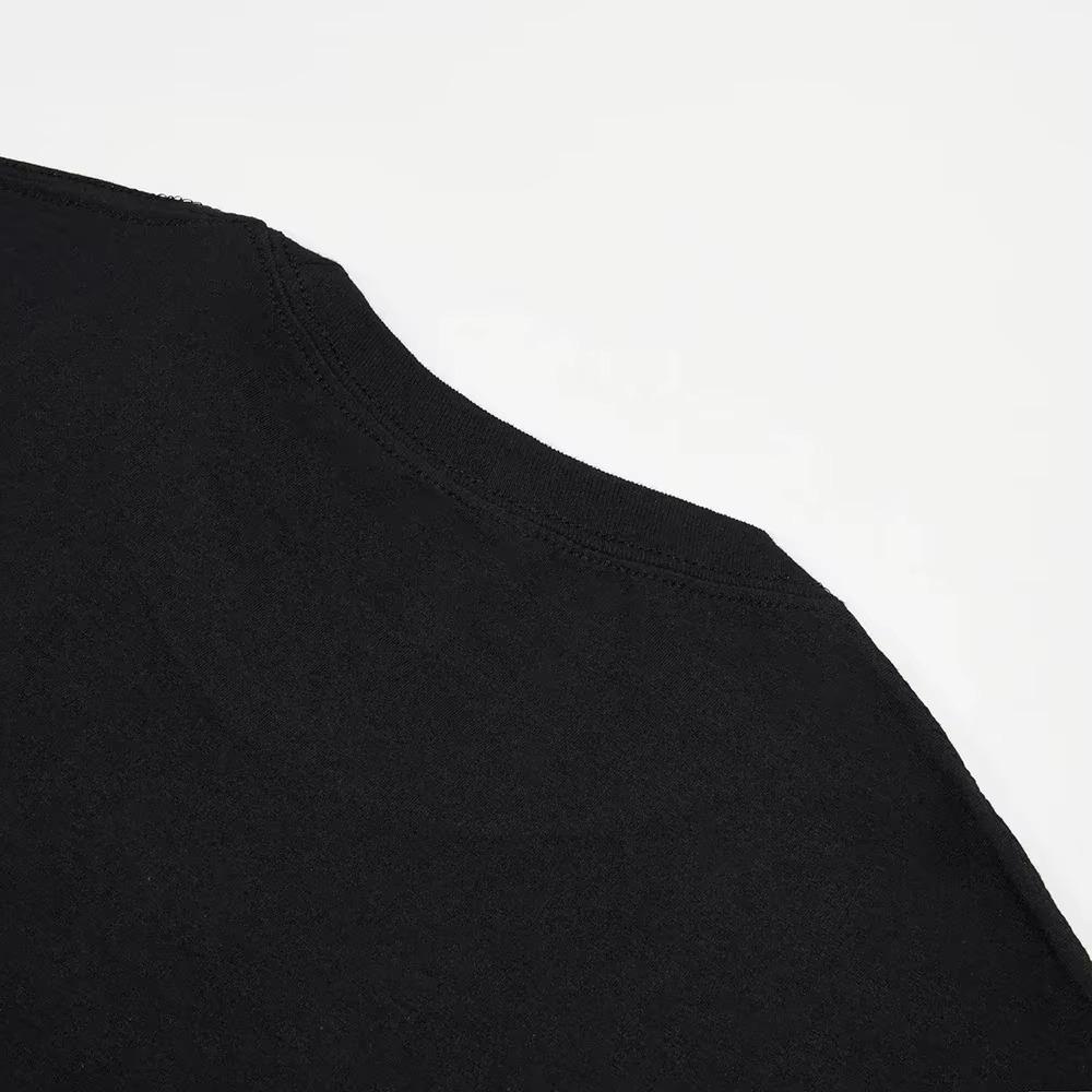 Summer Fashion Heavyweight Retro Men's English Letters 100% Cotton Printed Round Neck High-quality Casual Fitness Street T-shirt