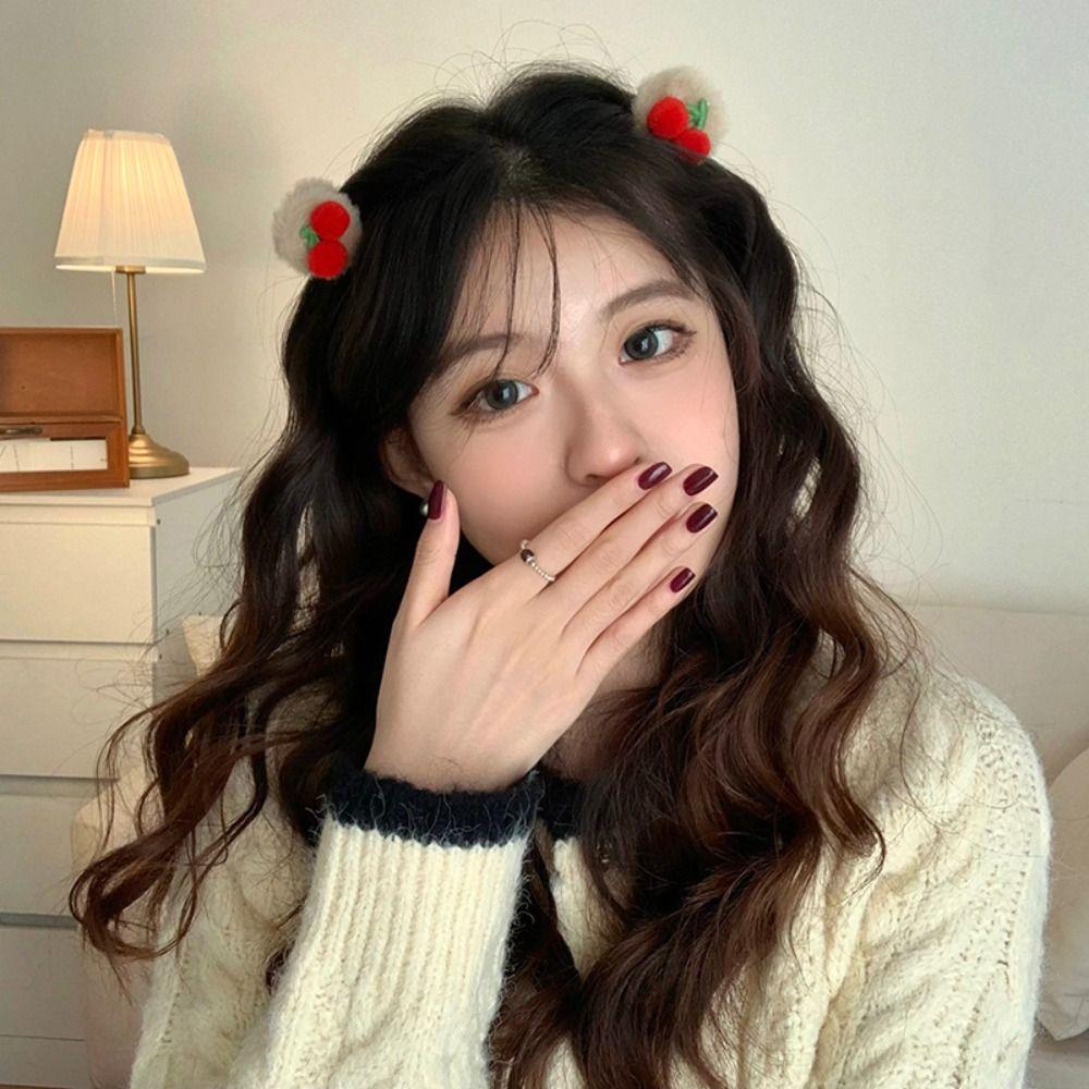 Heart Cat Ear Hairpin Bow Velvet Hair Clip Creative Children's Hair Clip  Girls