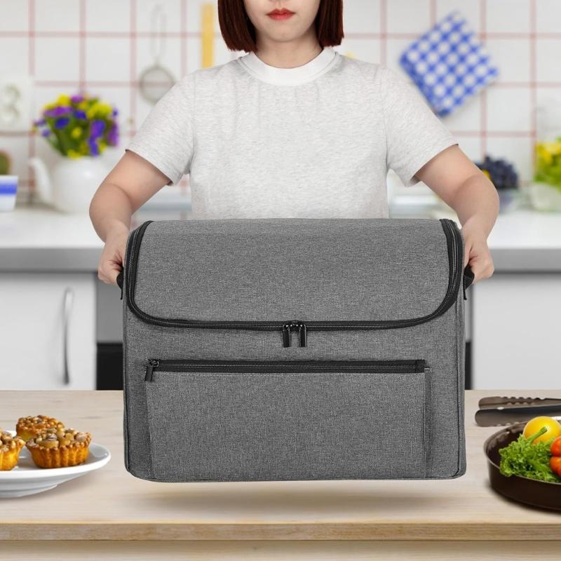 Practical Oversized Slow Cooker Organizers Case With Zippered Compartment and Padded Protective Lining Daily Use