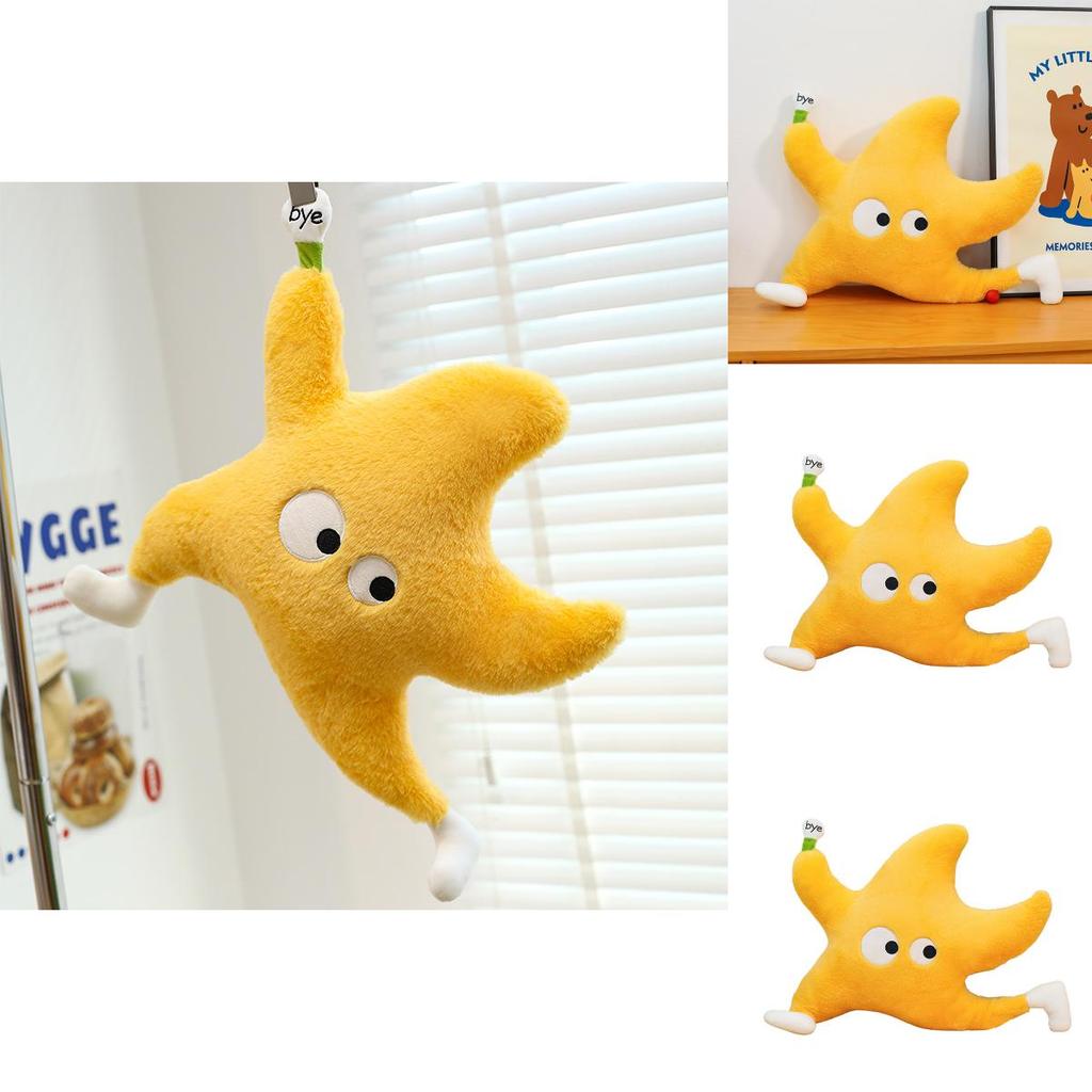 Star Plush Pillow With Running Posture Design For Kids Bed Headboard Decor