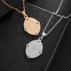 Stainless Steel Colored Zircon Catholic Virgin Mary Pendant Guadalupe Amulet Necklace Women Fashion Lucky Jewelry Gift