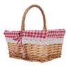 Picnic Basket Detachable Lining Vintage Spacious Capacity Hand Woven Basket for Camping Vegetable Picking