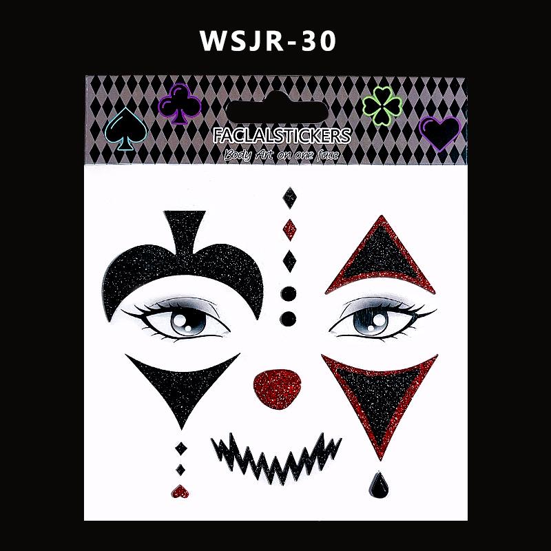 Custom Festival Party Glitter Face Stickers for Christmas & Halloween Makeup